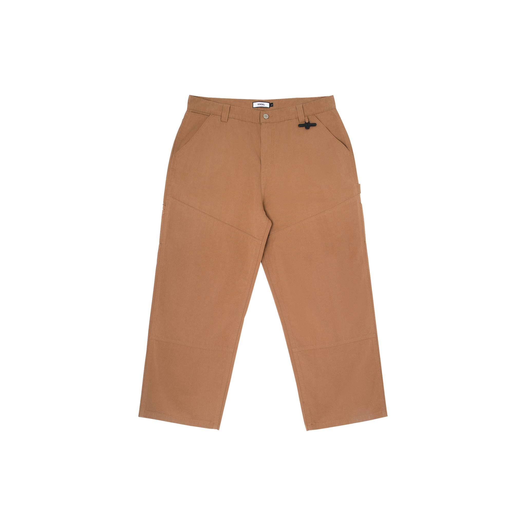 Wide Fit Pleated Trousers In Brown