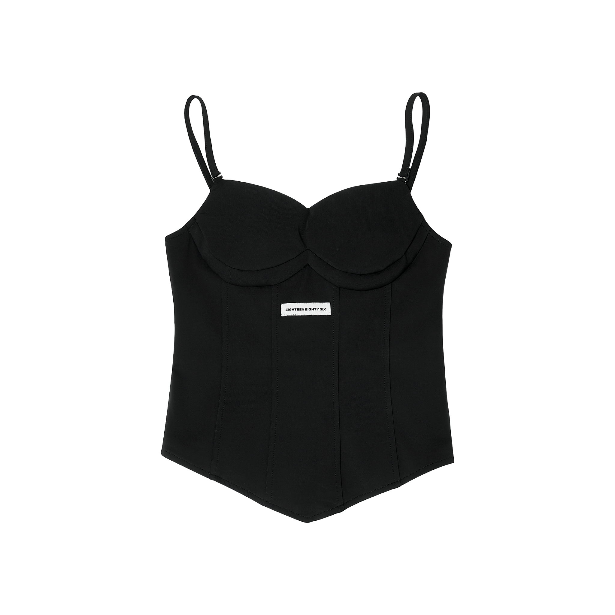 Bustier style corset top - Black