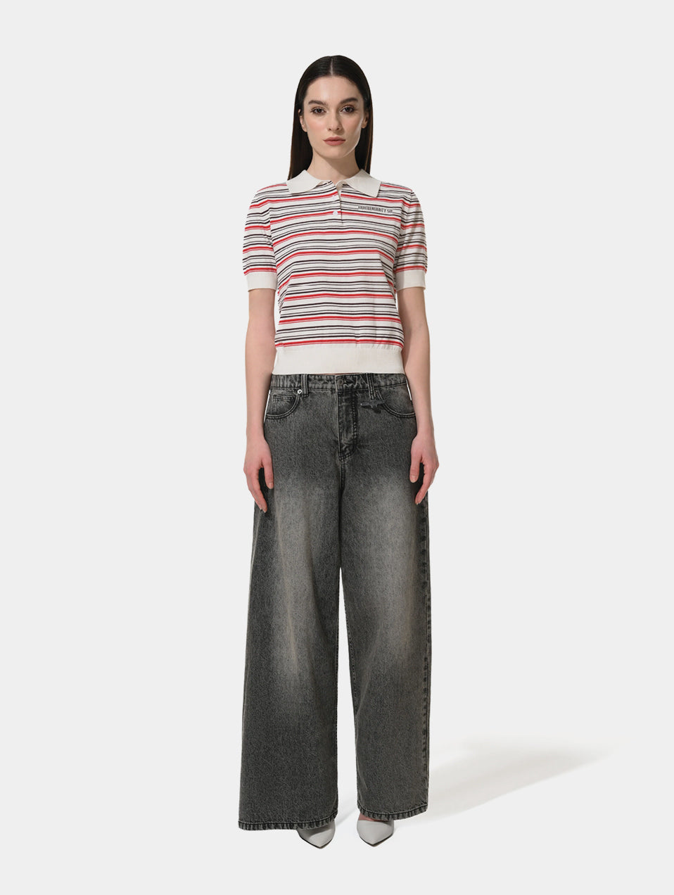 1886 KNITTED STRIPPED POLO