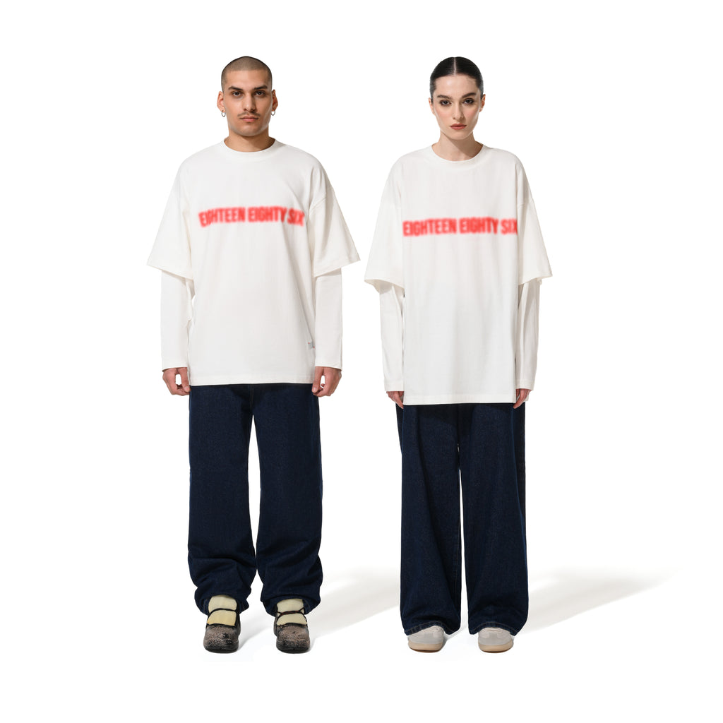 DOUBLE T- SHIRT - OFF WHITE