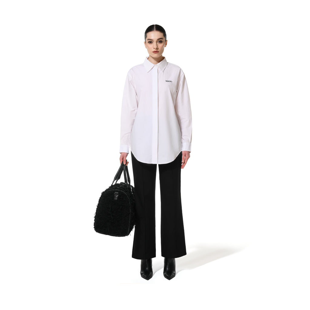 SPLIT BACK SHIRT- WHITE