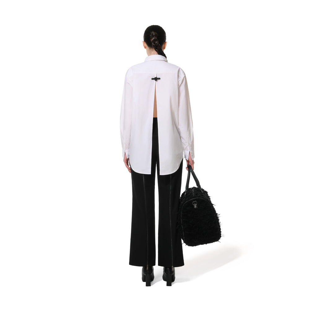 SPLIT BACK SHIRT- WHITE