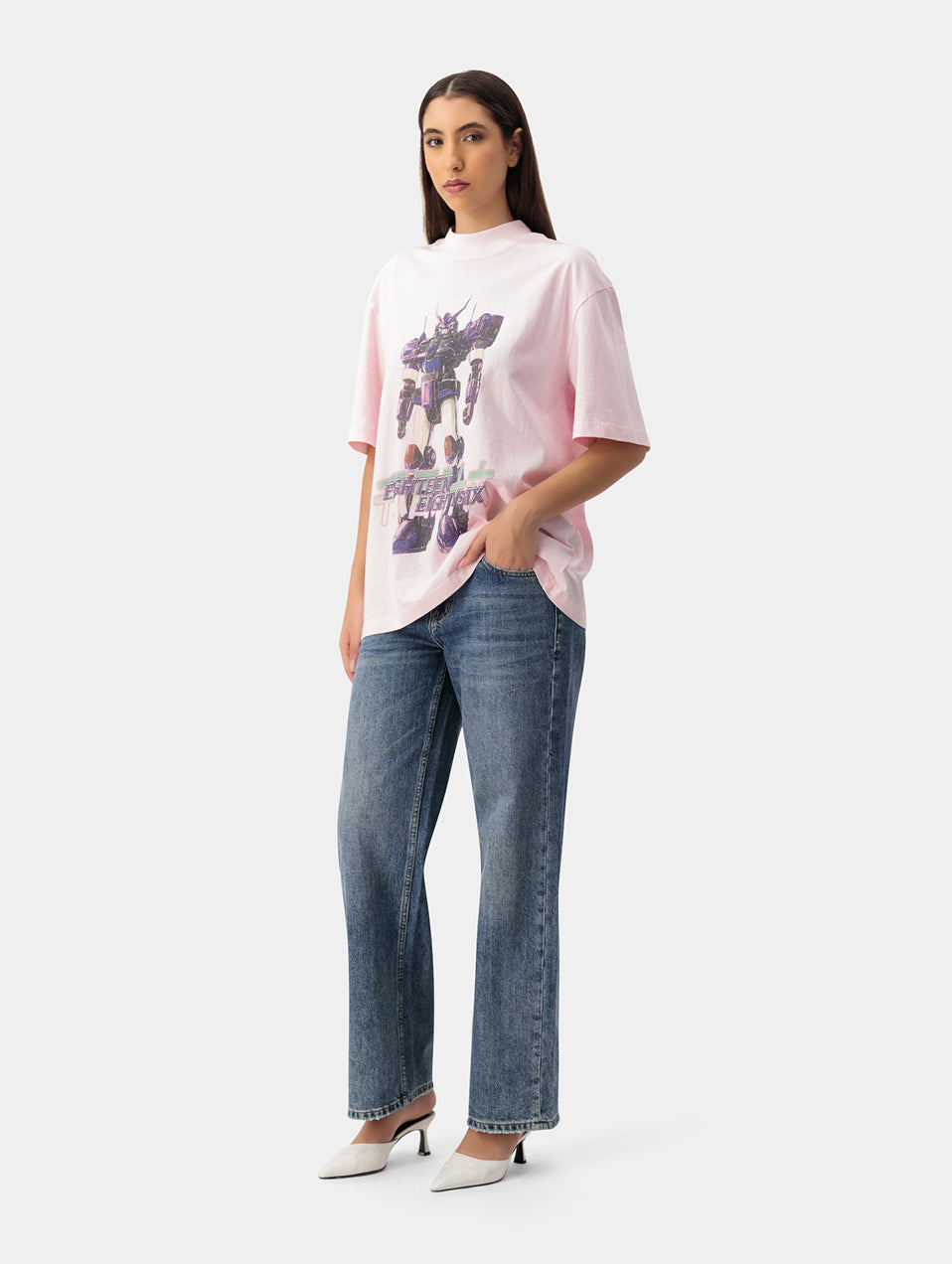 Anime Robot Mockneck T-Shirt