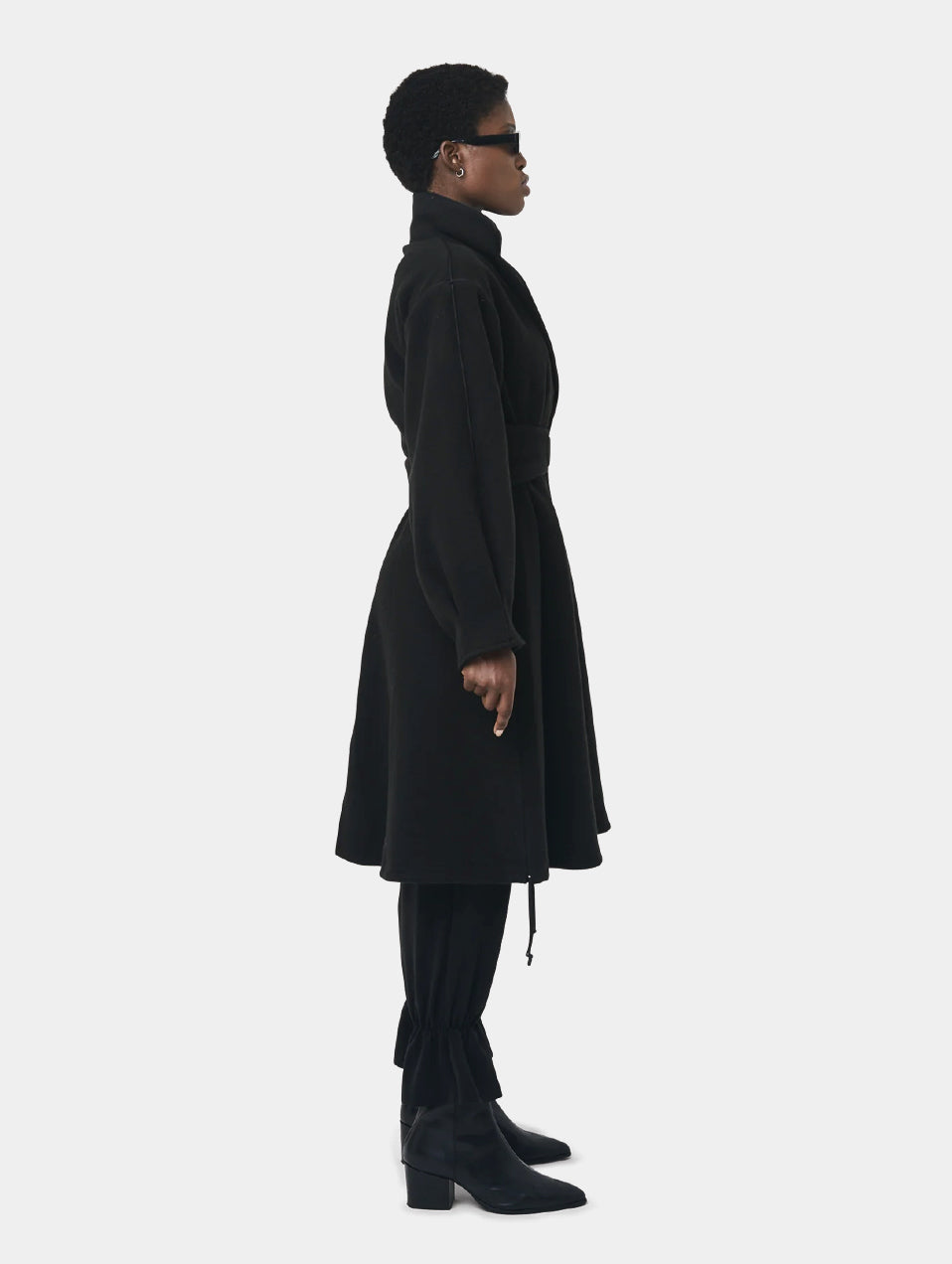 BLACK BELL SLEEVE COAT
