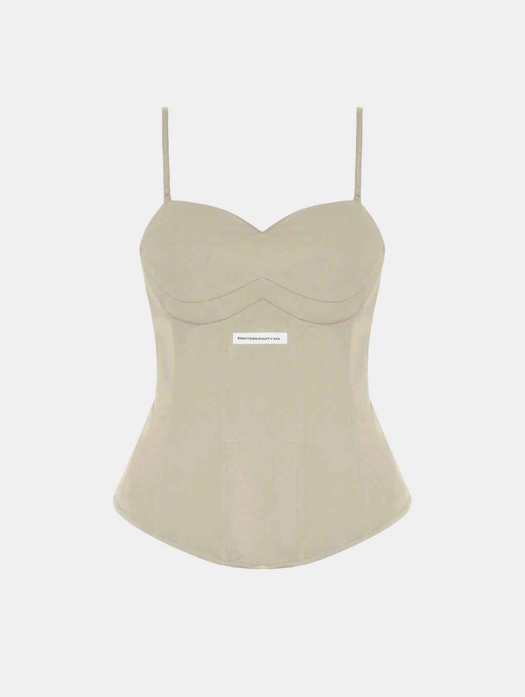 BUSTIER STYLE CORSET TOP - BEIGE