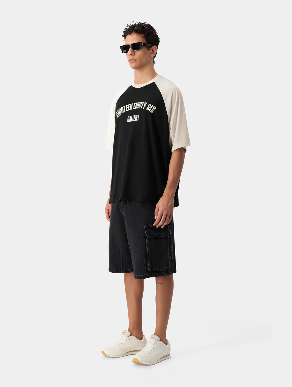 CARGO DENIM SHORTS