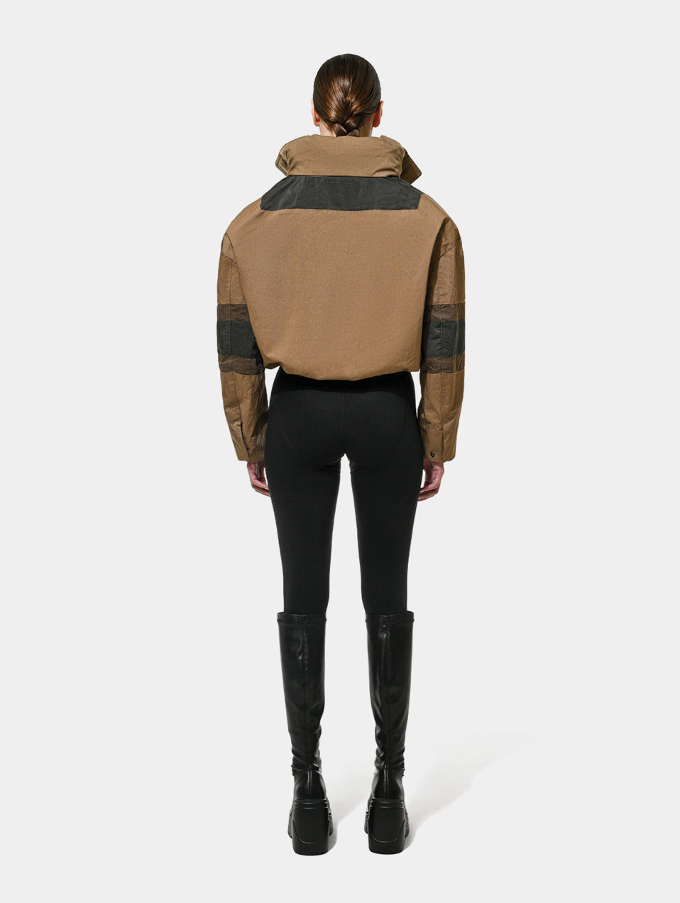 CROPPED TECH ANORAK - MOCHA