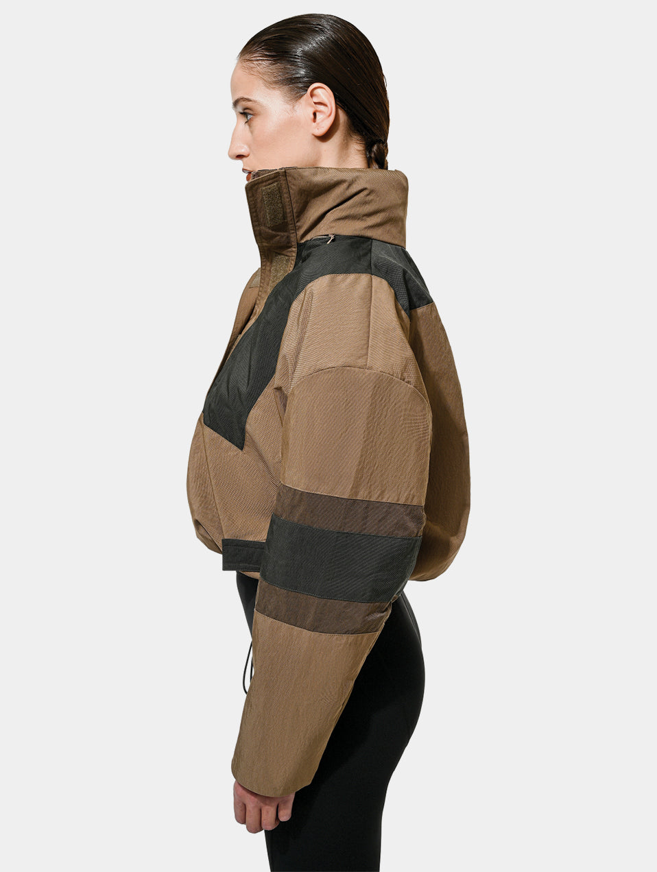 CROPPED TECH ANORAK - MOCHA