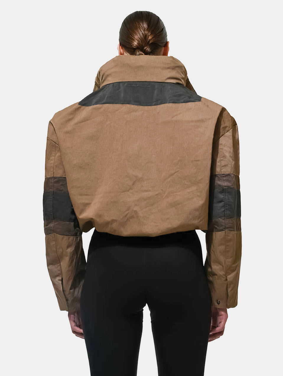 CROPPED TECH ANORAK - MOCHA