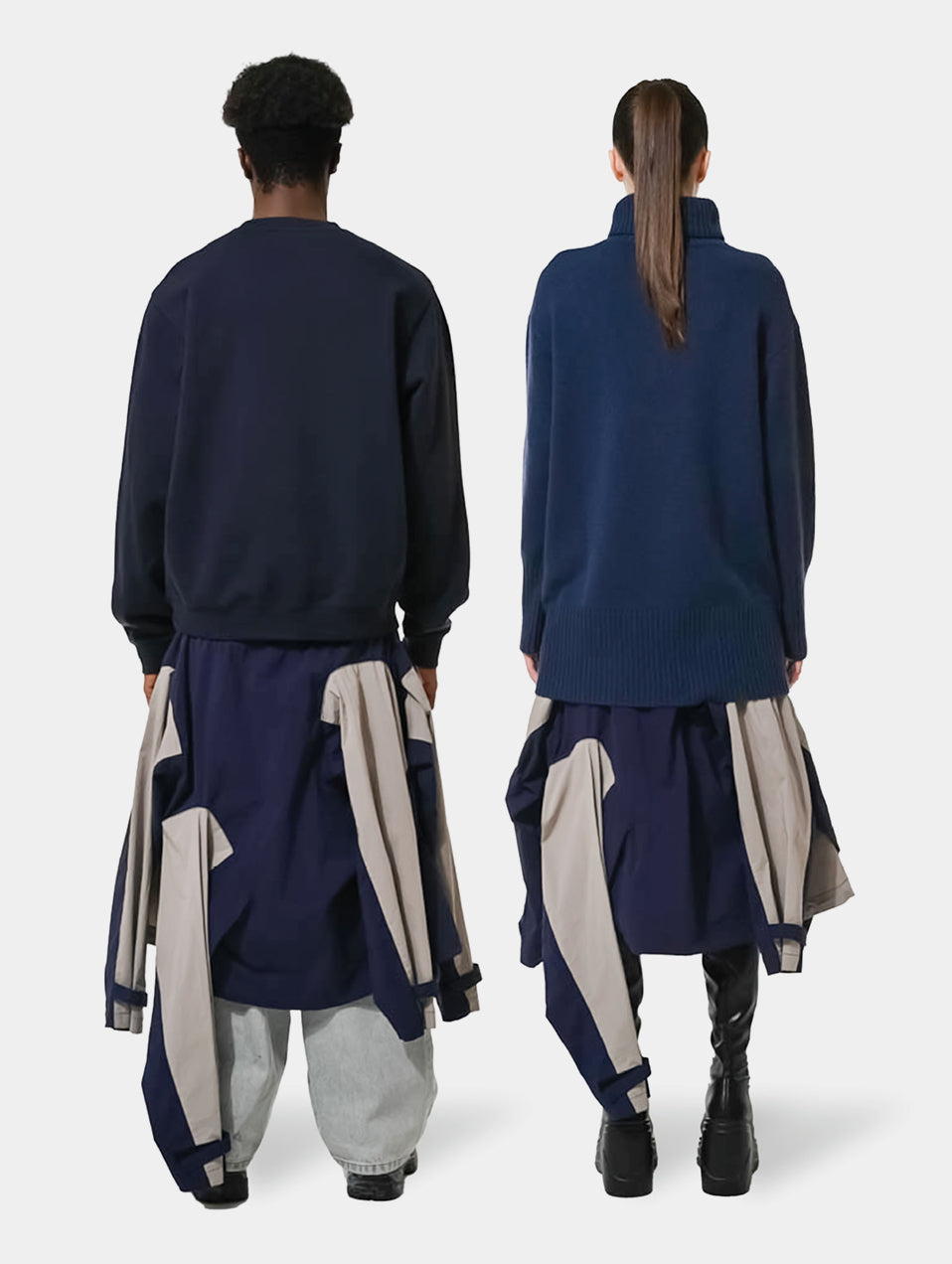 DECONSTRUCTED JKT SKIRT - BLUE