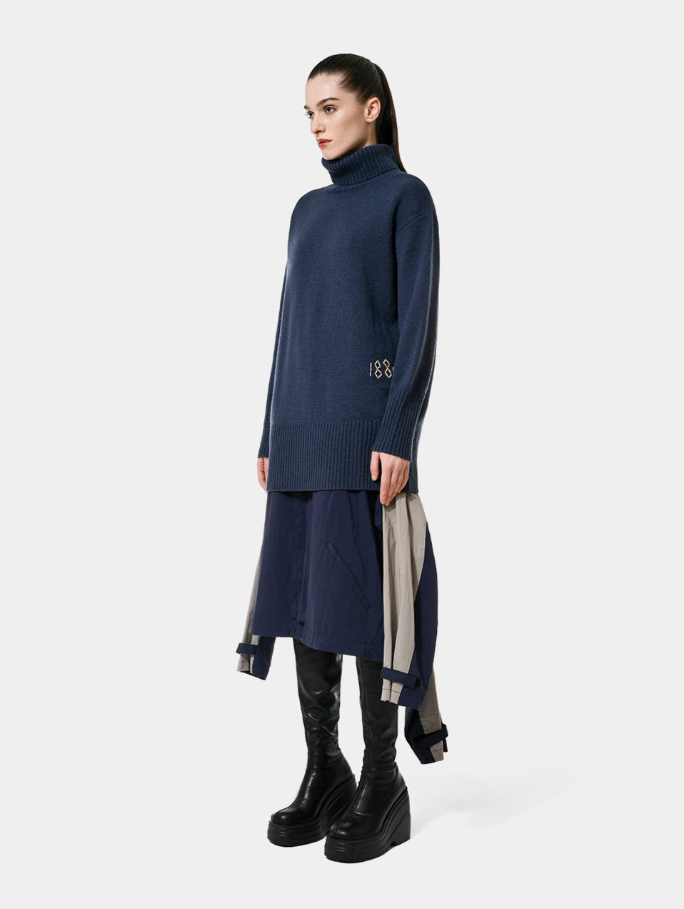 DECONSTRUCTED JKT SKIRT - BLUE