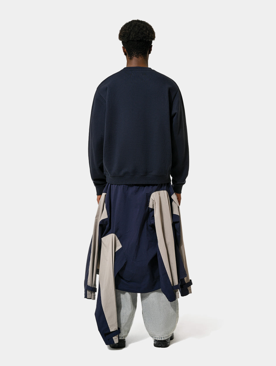 DECONSTRUCTED JKT SKIRT - BLUE
