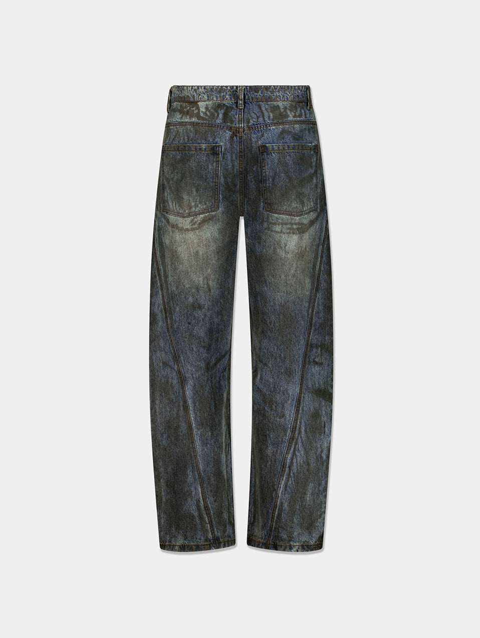 DIRTY WASHED DIAGONAL DENIM