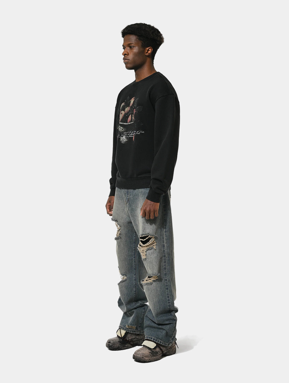 DISTRESSED DENIM - BLUE