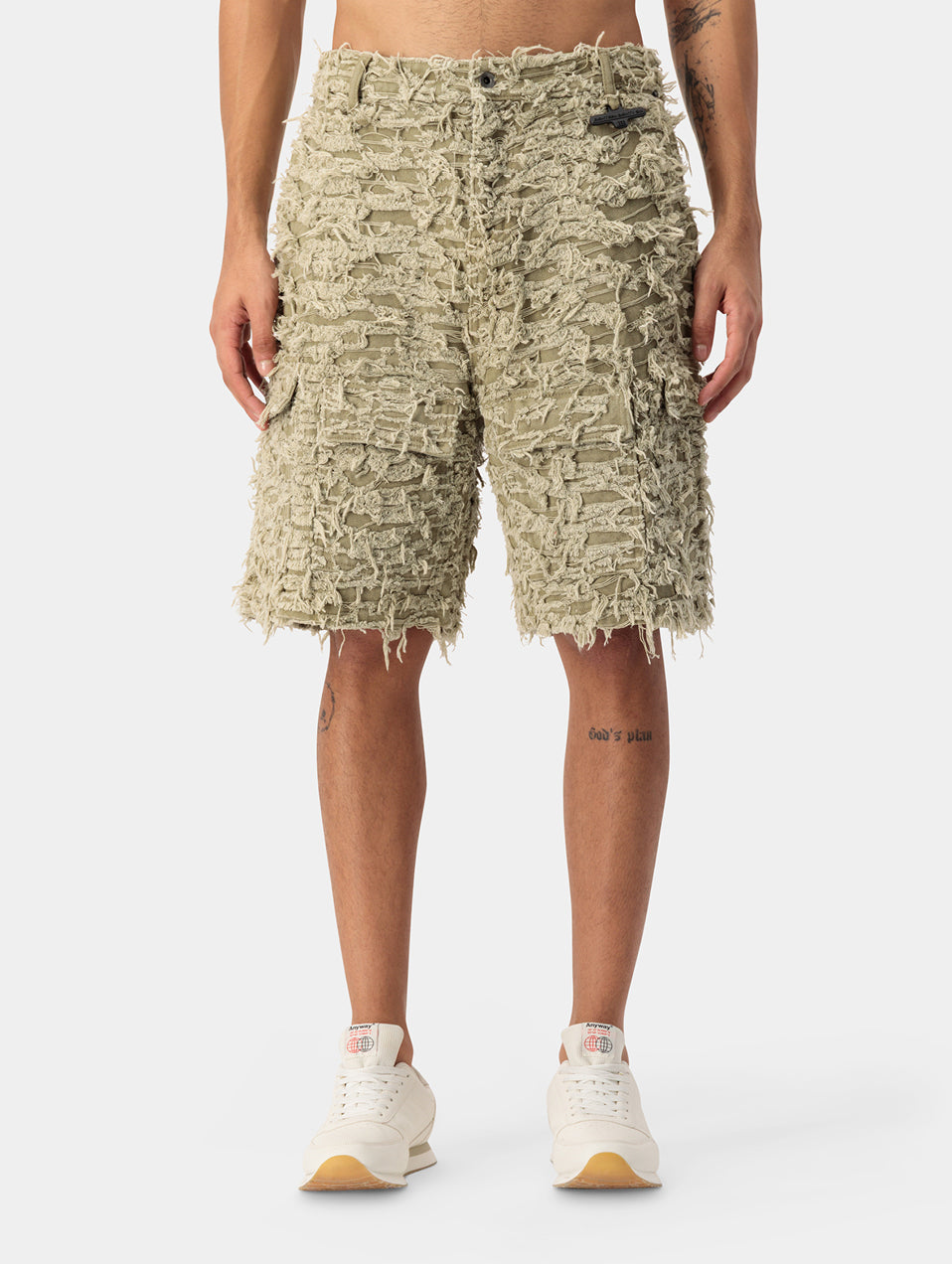 DISTRESSED UTILTY SHORTS
