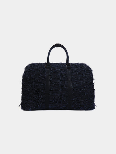 DISTRESSED WEEKEND BAG - BLACK