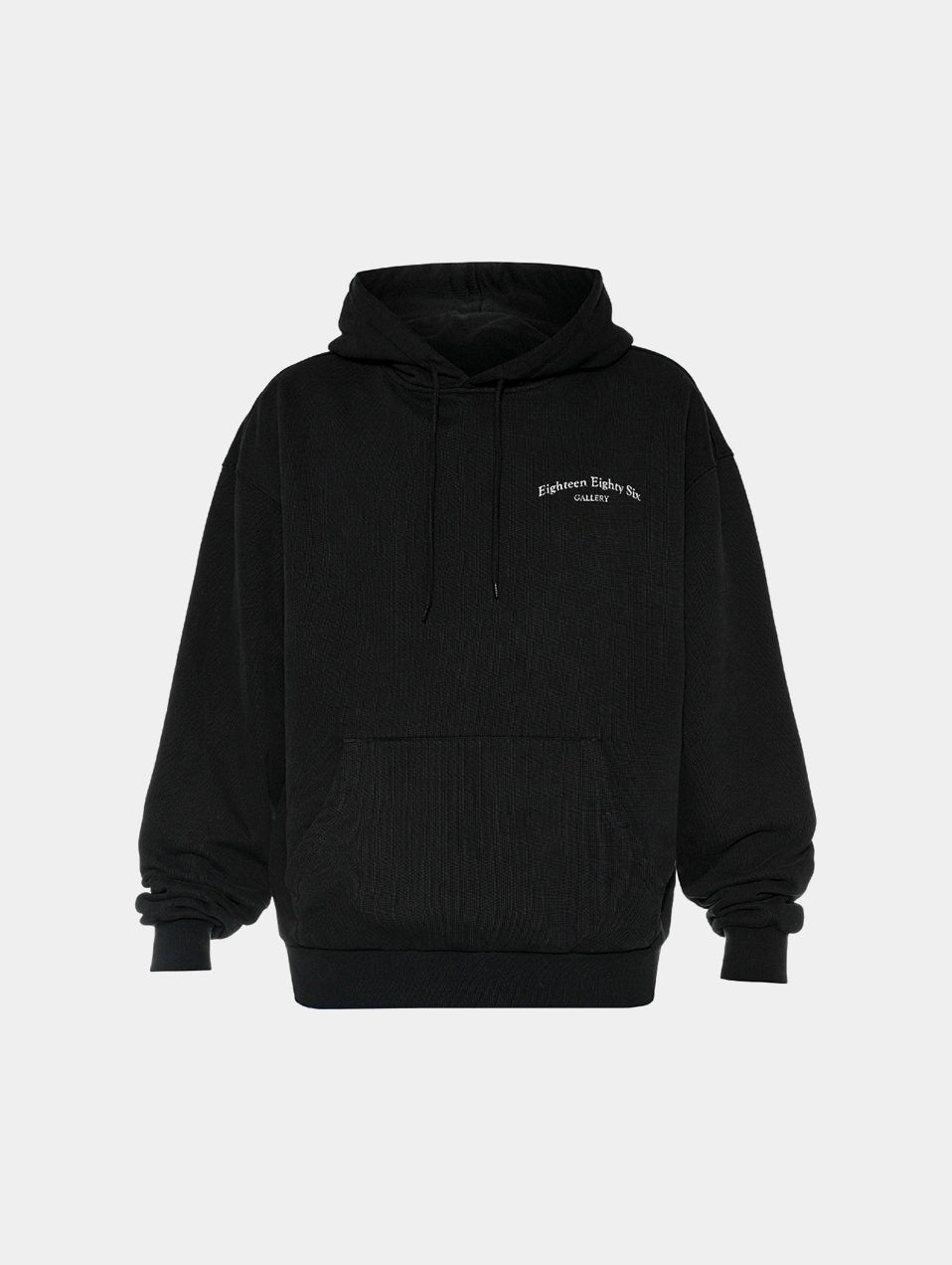 DOUBLE FACED HOODIE - BLACK