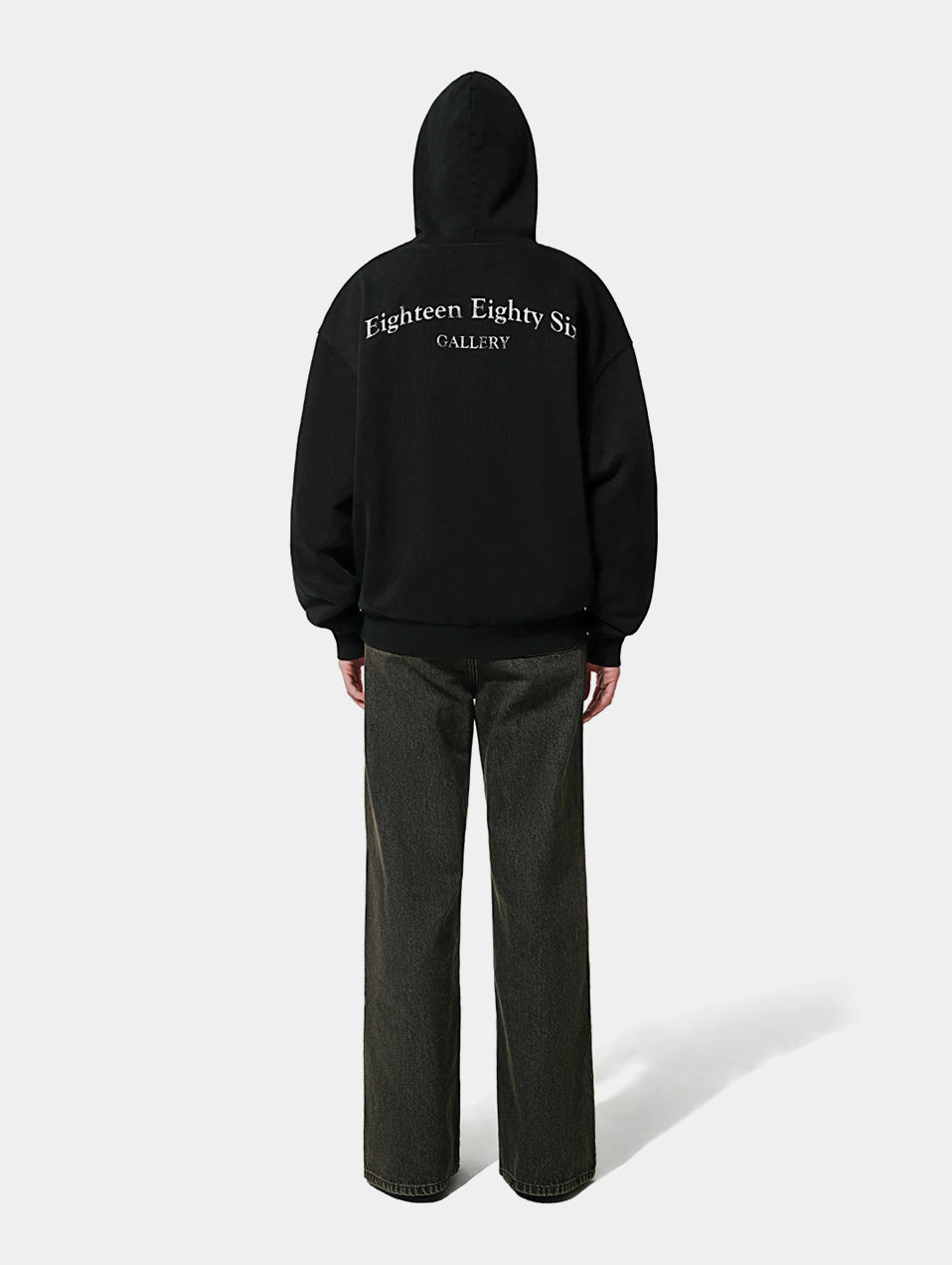 DOUBLE FACED HOODIE - BLACK
