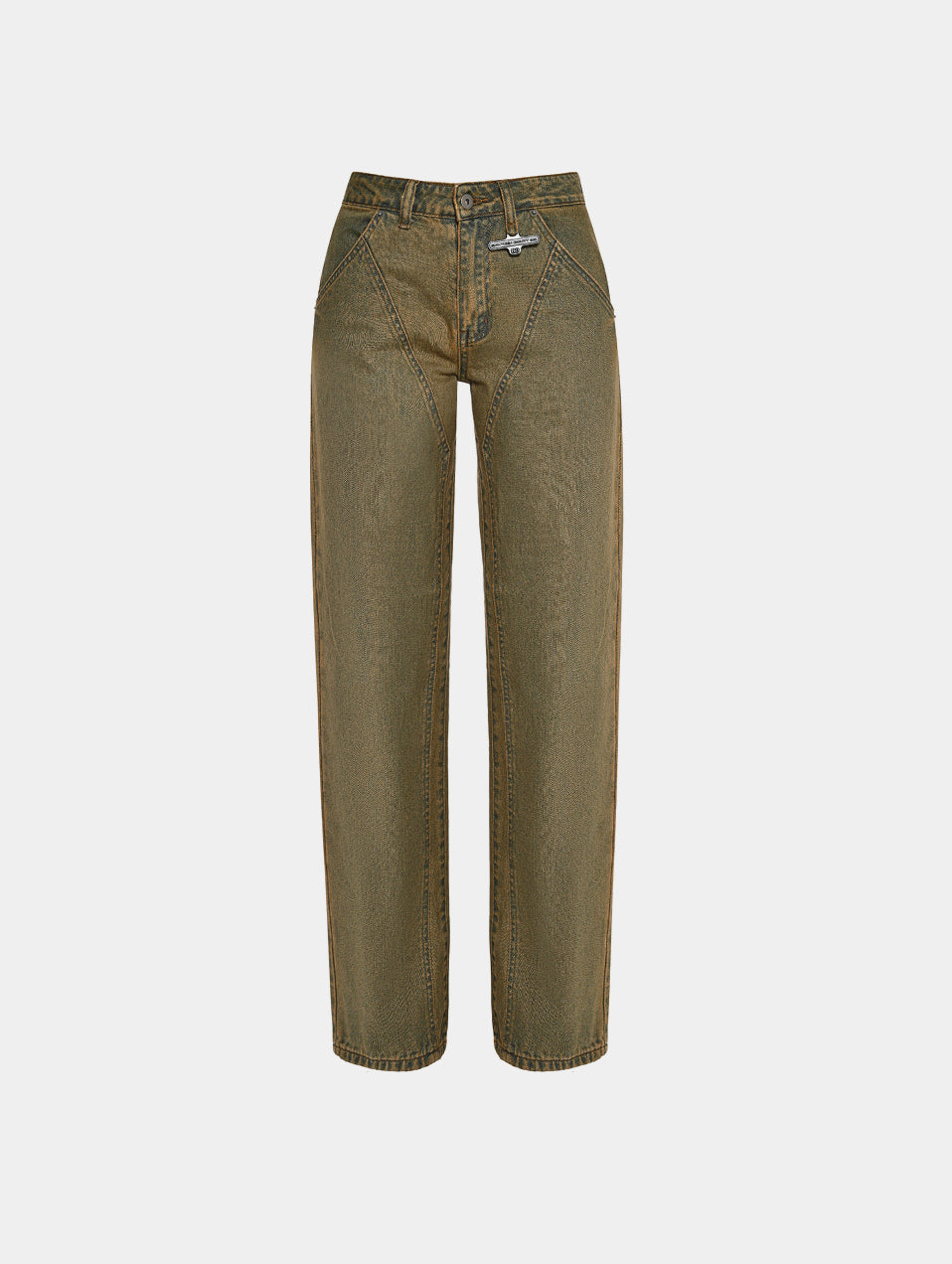 DUSTY PANELED JEANS - DUSTY SAND