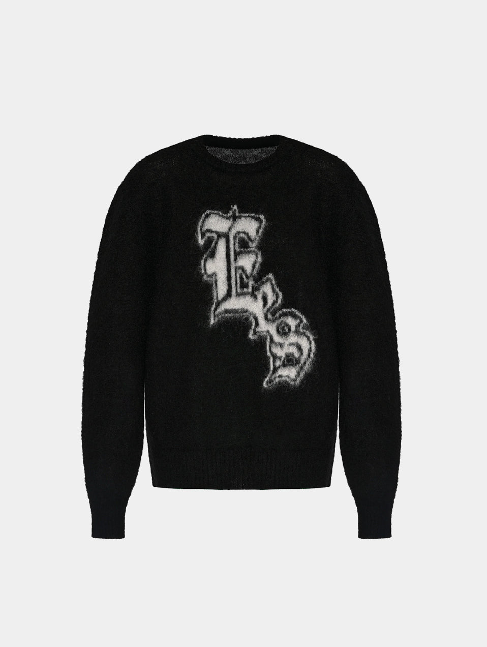 EES BRUSHED MOHAIR SWEATER - BLACK
