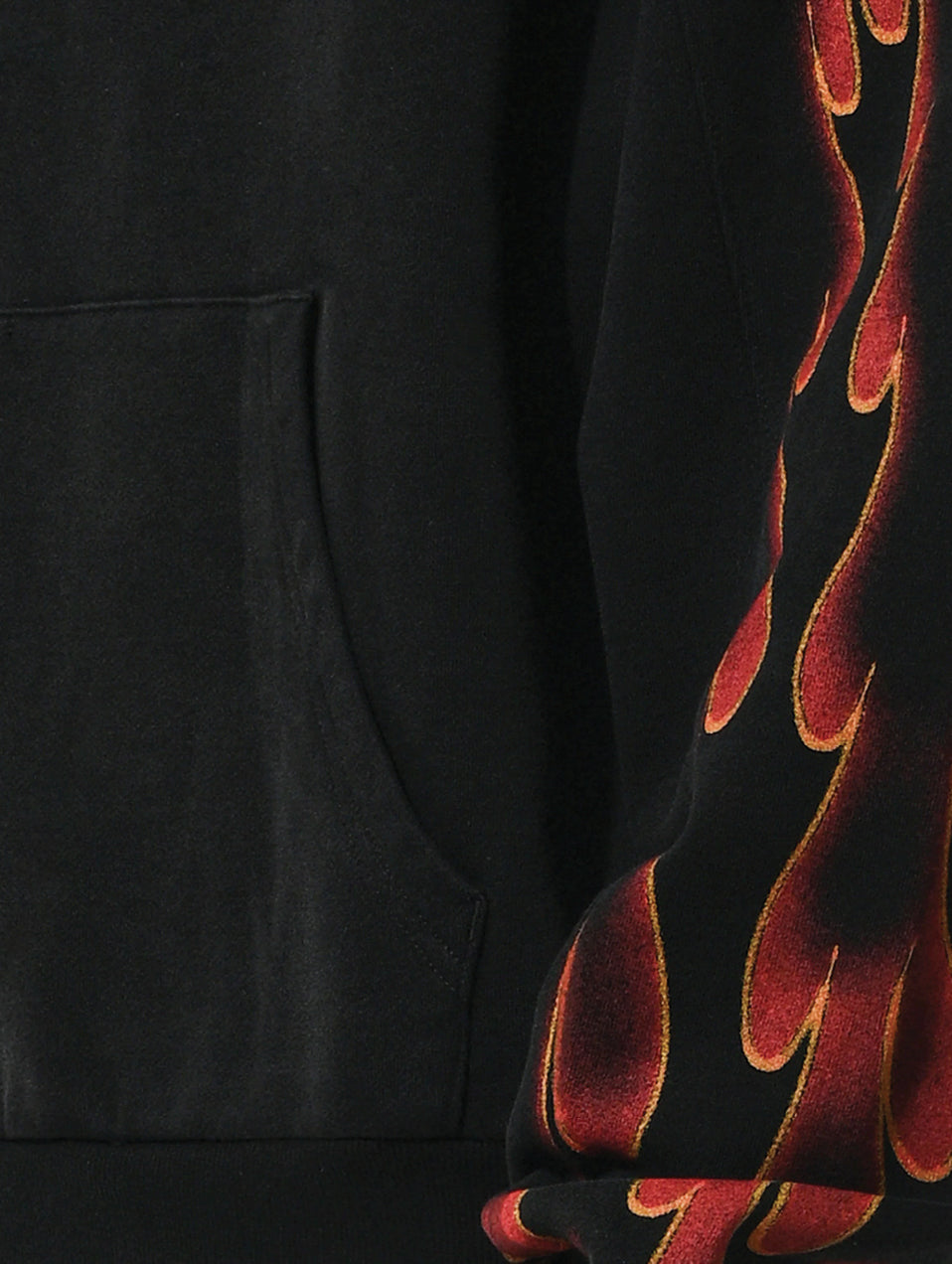 FLAME HOODIE M - BLACK