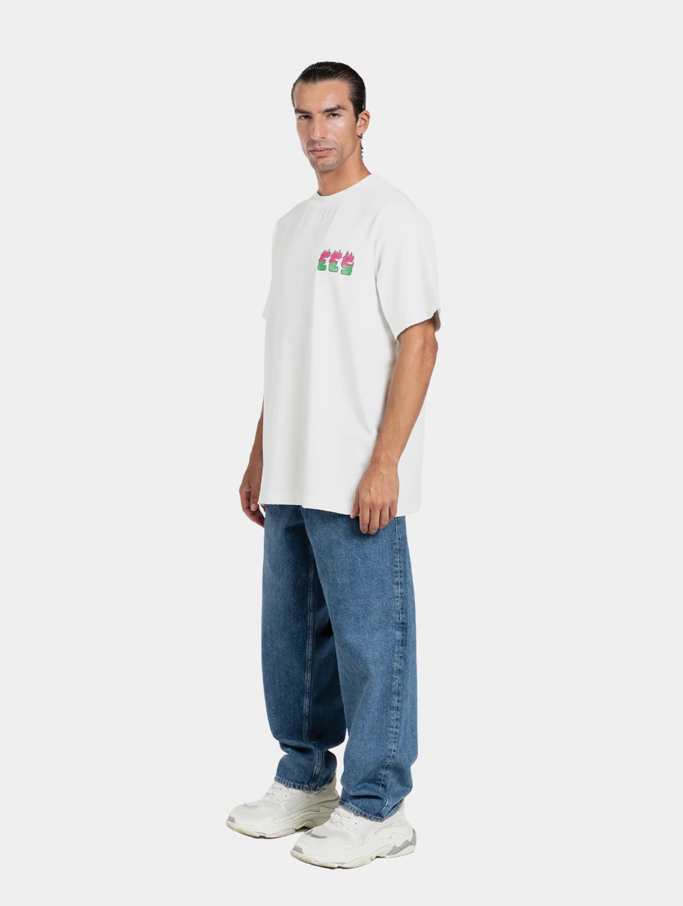 FLAMES EES LOGO T-SHIRT - OFF WHITE