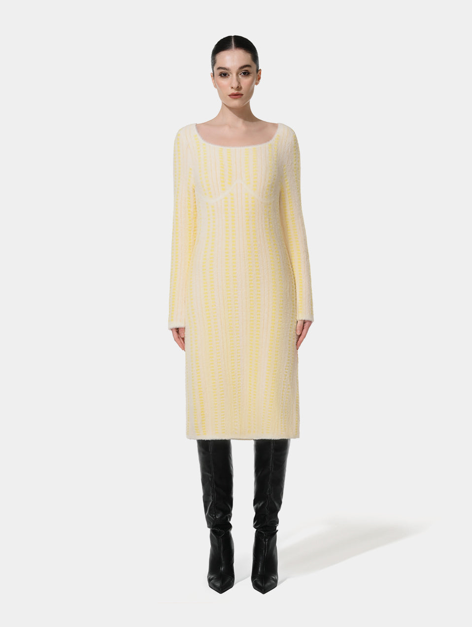 FLUFFY KNIT DRESS