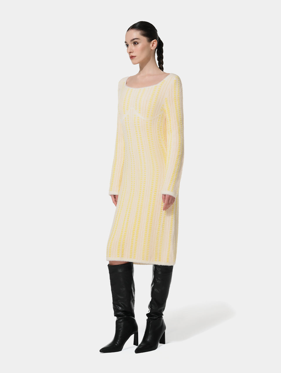 FLUFFY KNIT DRESS