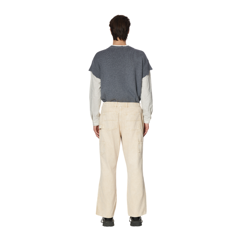 WIDE-LEG JEANS - BEIGE