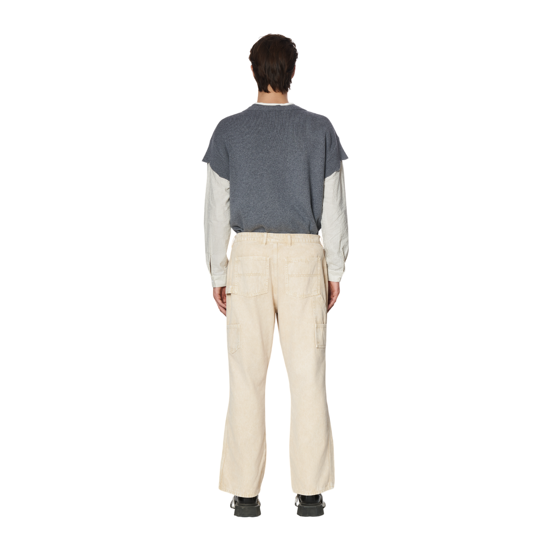 WIDE-LEG JEANS - BEIGE