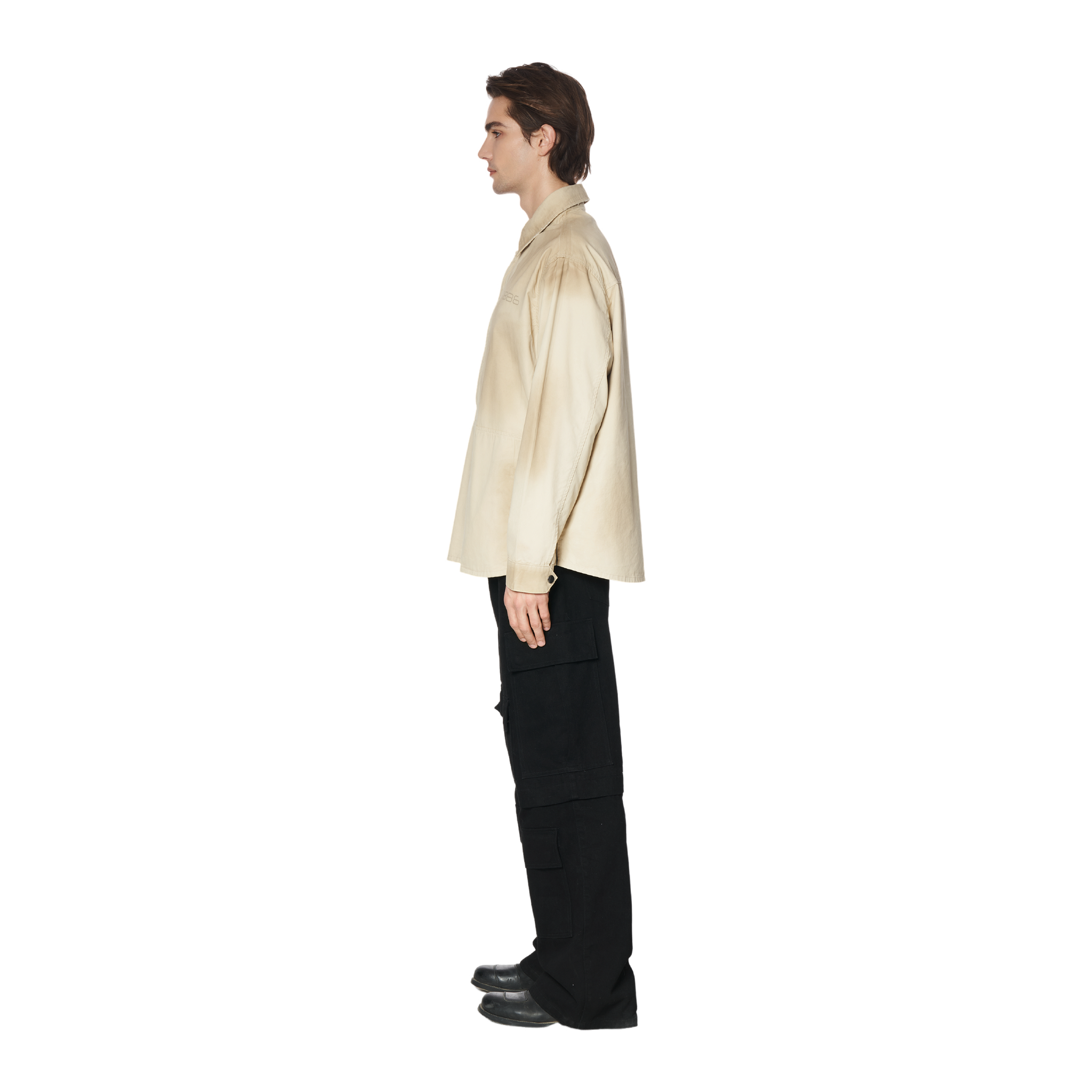 Shirt With Patches - Beige