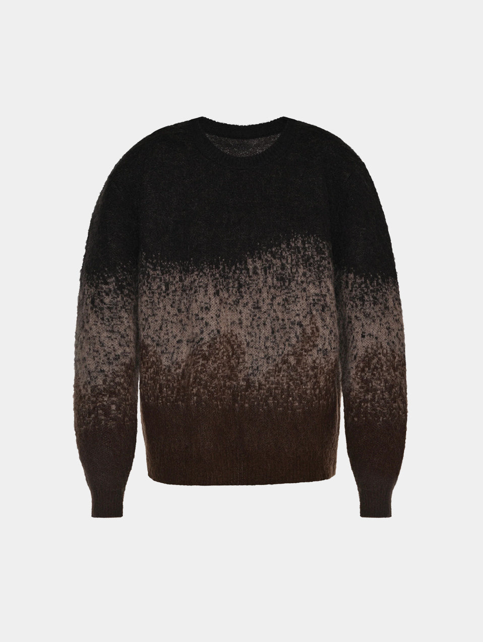 GRADIENT KNIT SWEATER - BROWN