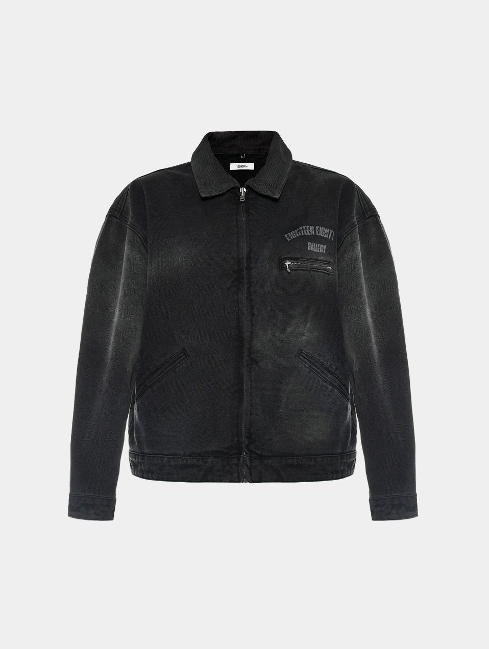 HEAVY WASHED WORK WEAR JKT - BLACK