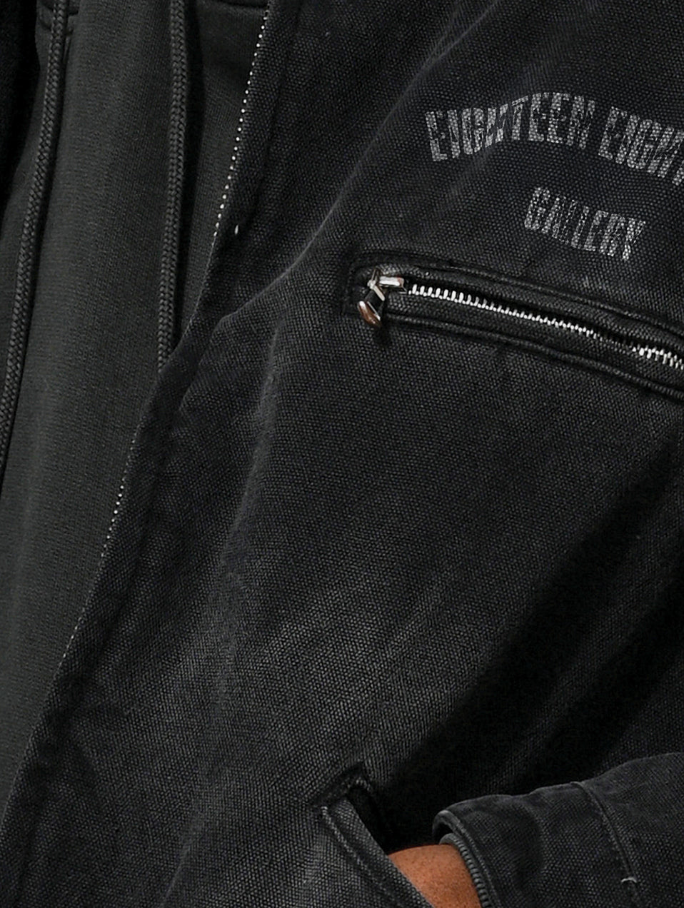 HEAVY WASHED WORK WEAR JKT - BLACK