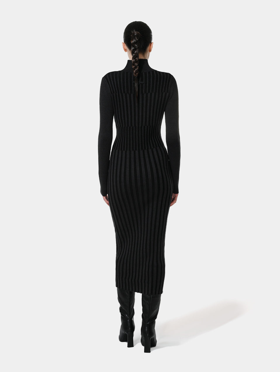 HIGH NECK KNITTED DRESS