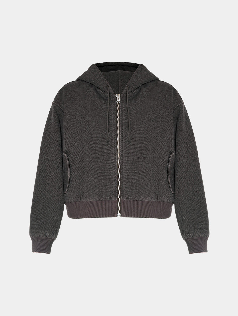 HODDED CANVAS JKT - DARK GREY