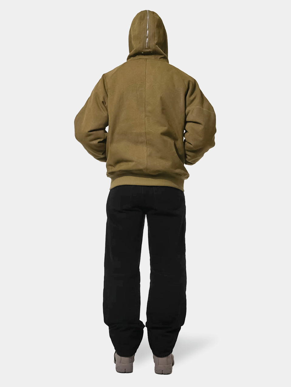 HOODED PILOT BOMBER -  UTILITY GREEN