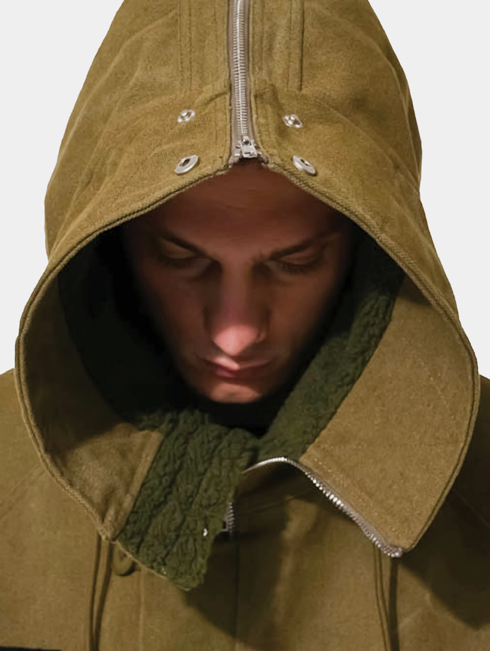 HOODED PILOT BOMBER -  UTILITY GREEN