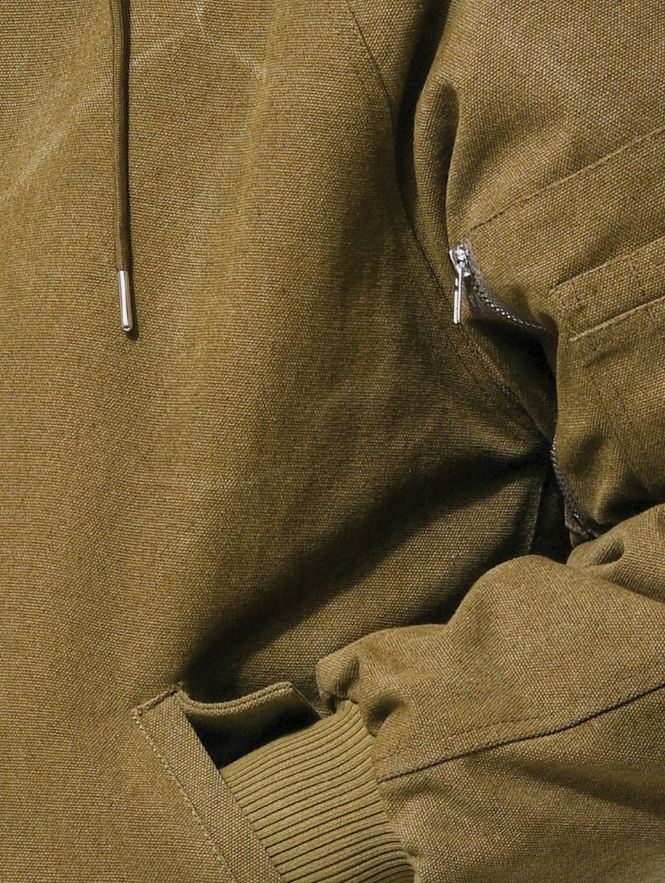HOODED PILOT BOMBER -  UTILITY GREEN