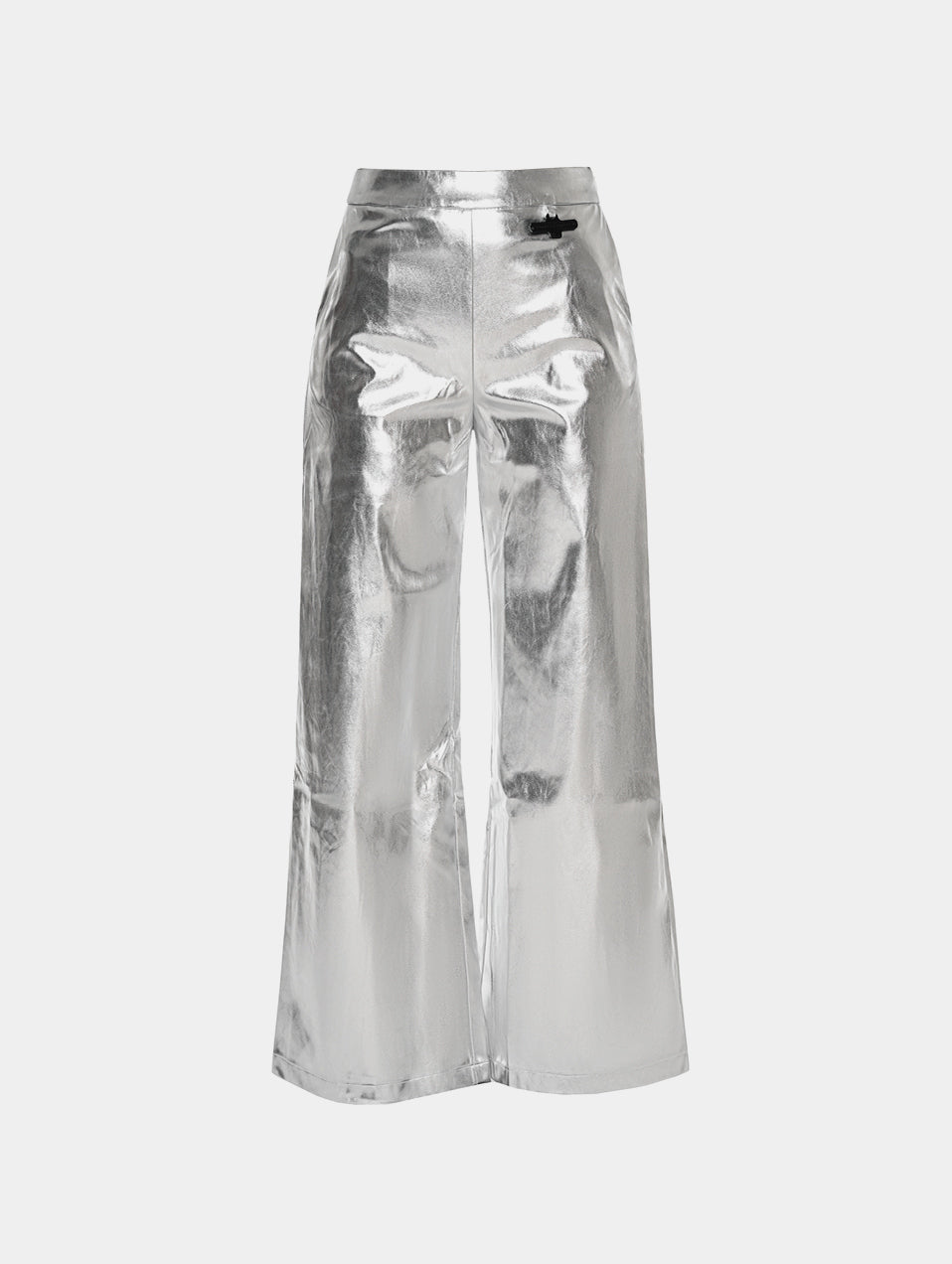 METALLIC WIDE LEG PANTS