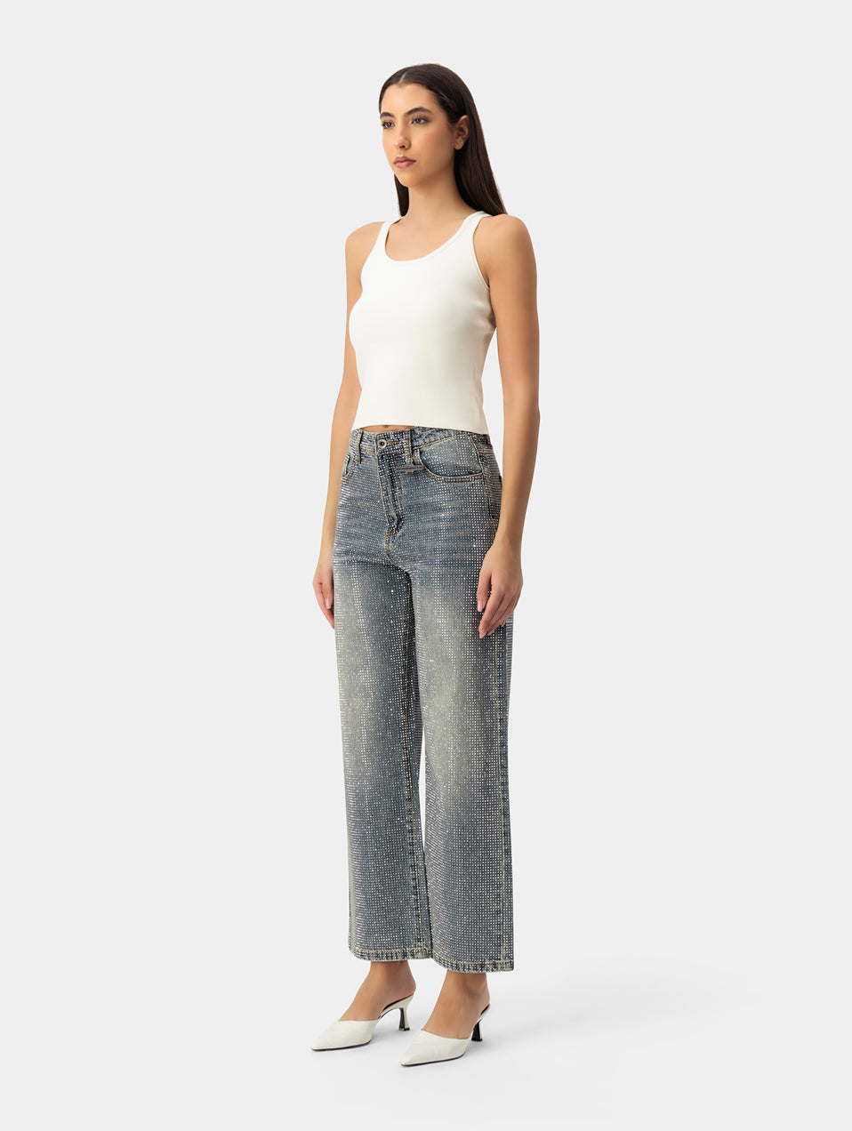 MICRO STUD JEANS