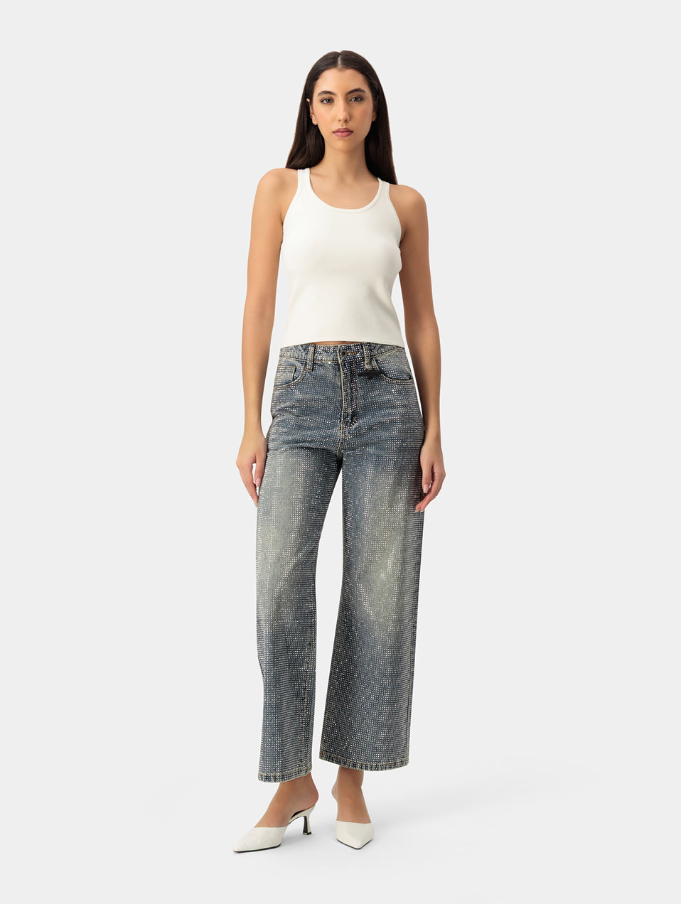 MICRO STUD JEANS