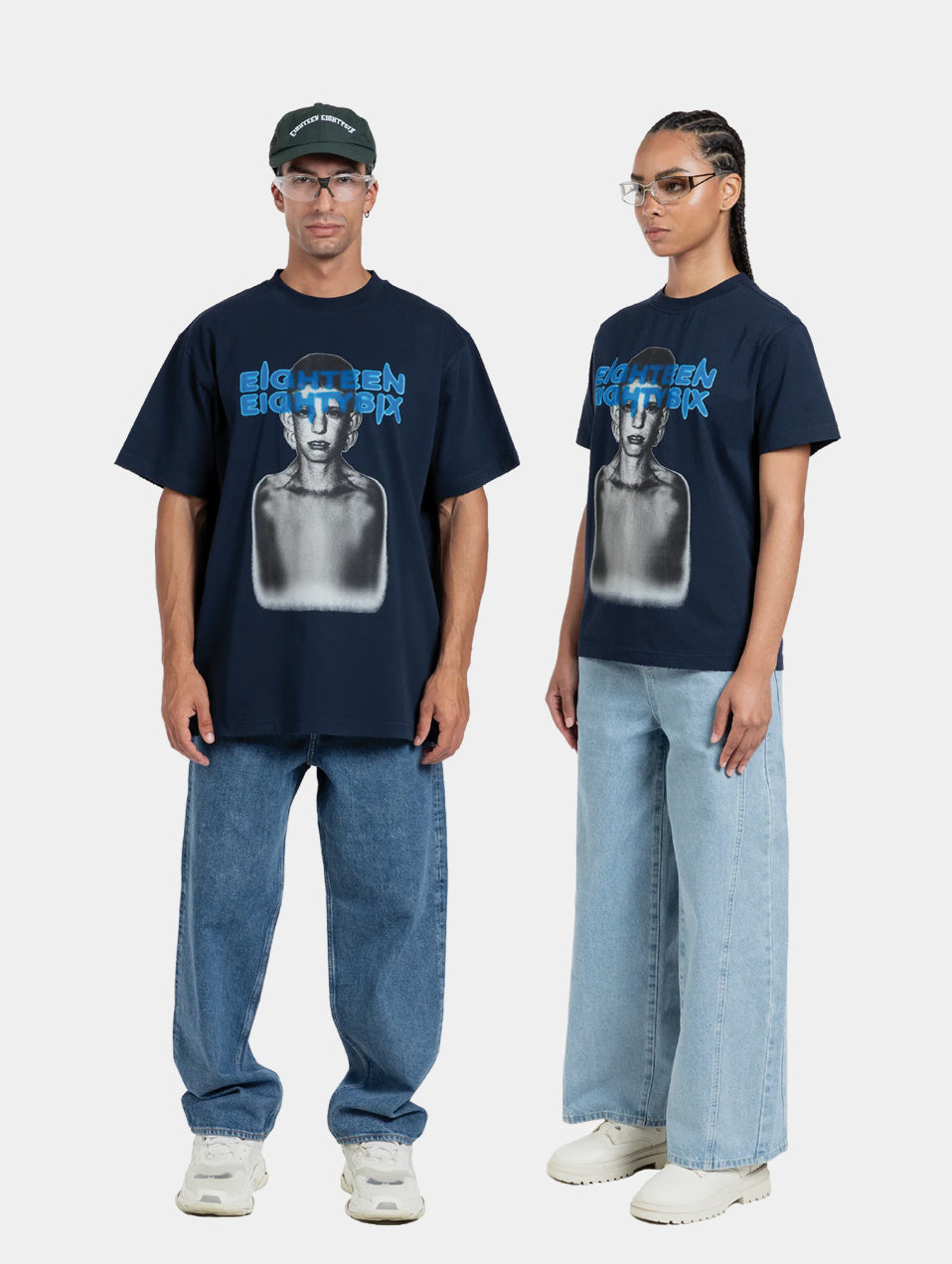 NIGHTMARE GRAPHIC T-SHIRT - NAVY