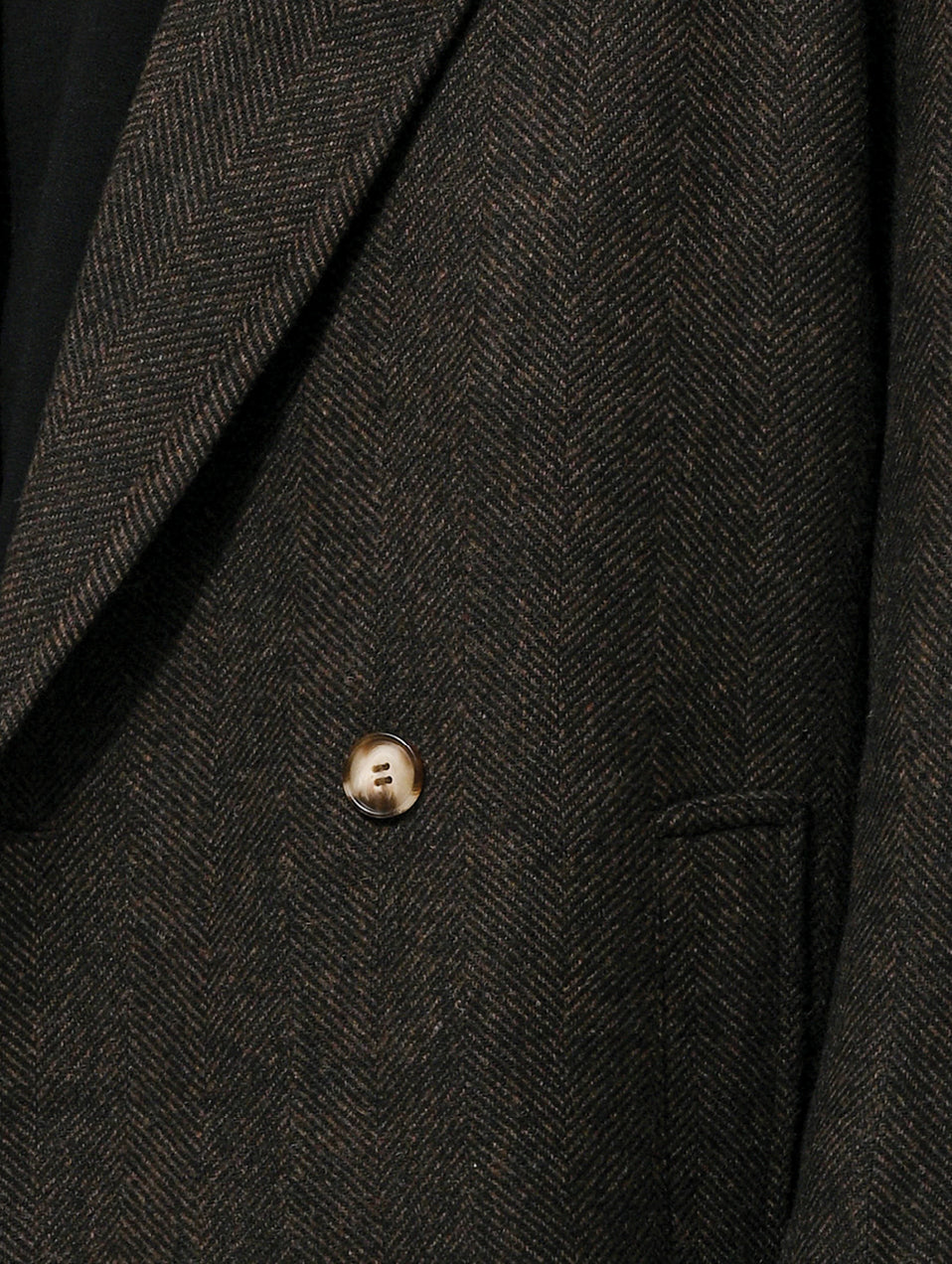 PEAK LAPEL COAT - BROWN