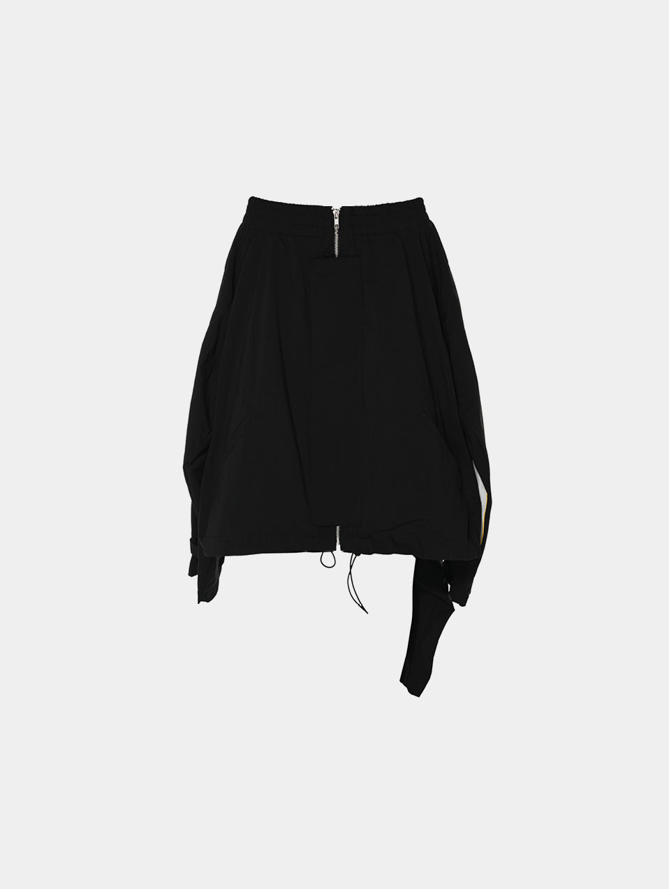 PRINTED DECONSTRUCTED JKT SKIRT - BLACK