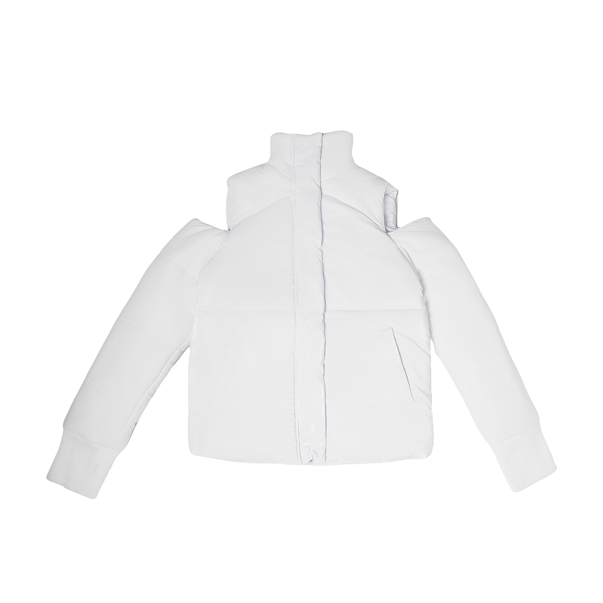 Shiny Nylon Jacket - White