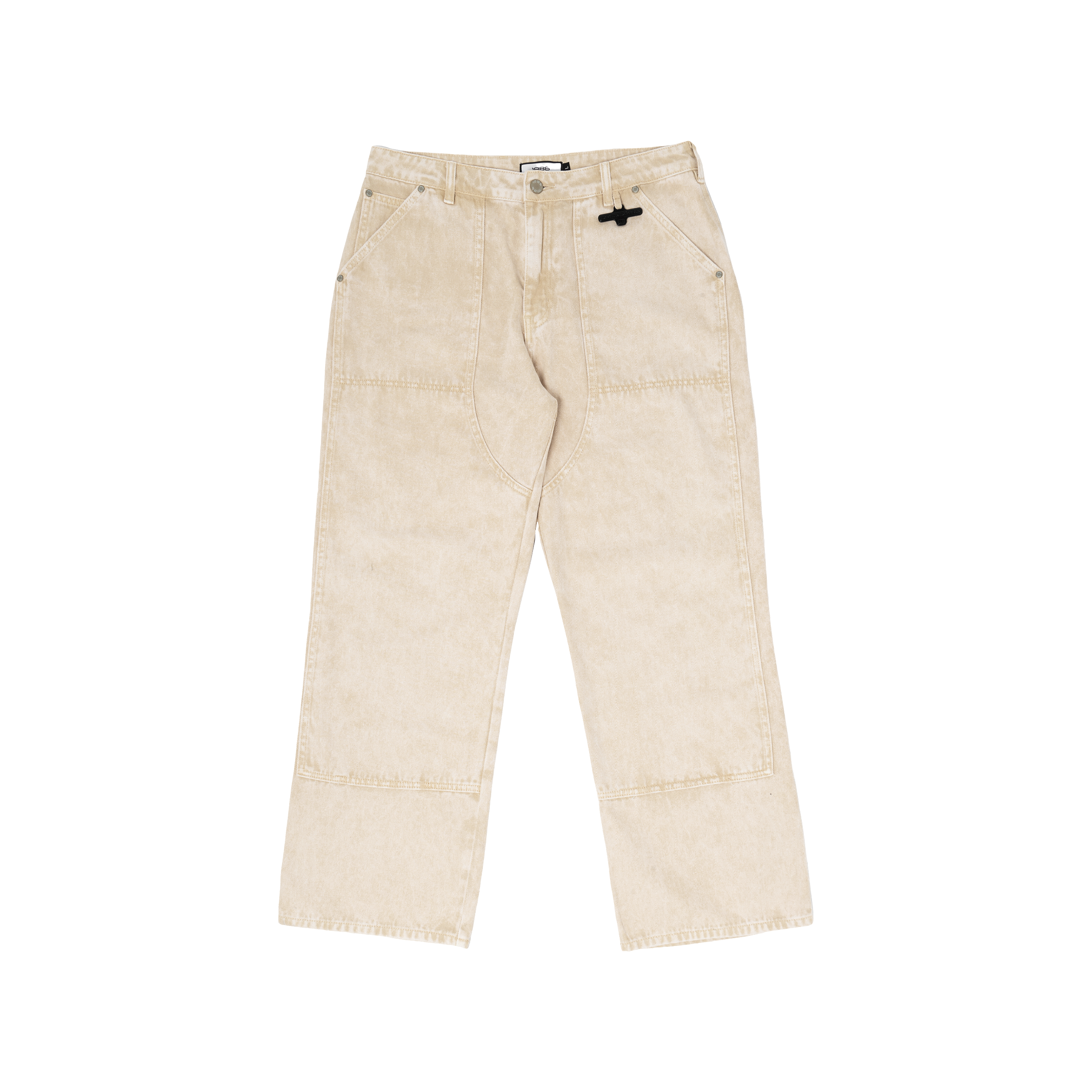 WIDE-LEG JEANS - BEIGE