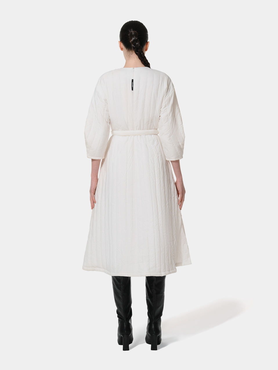 PUFFER DRESS - OFF WHITE