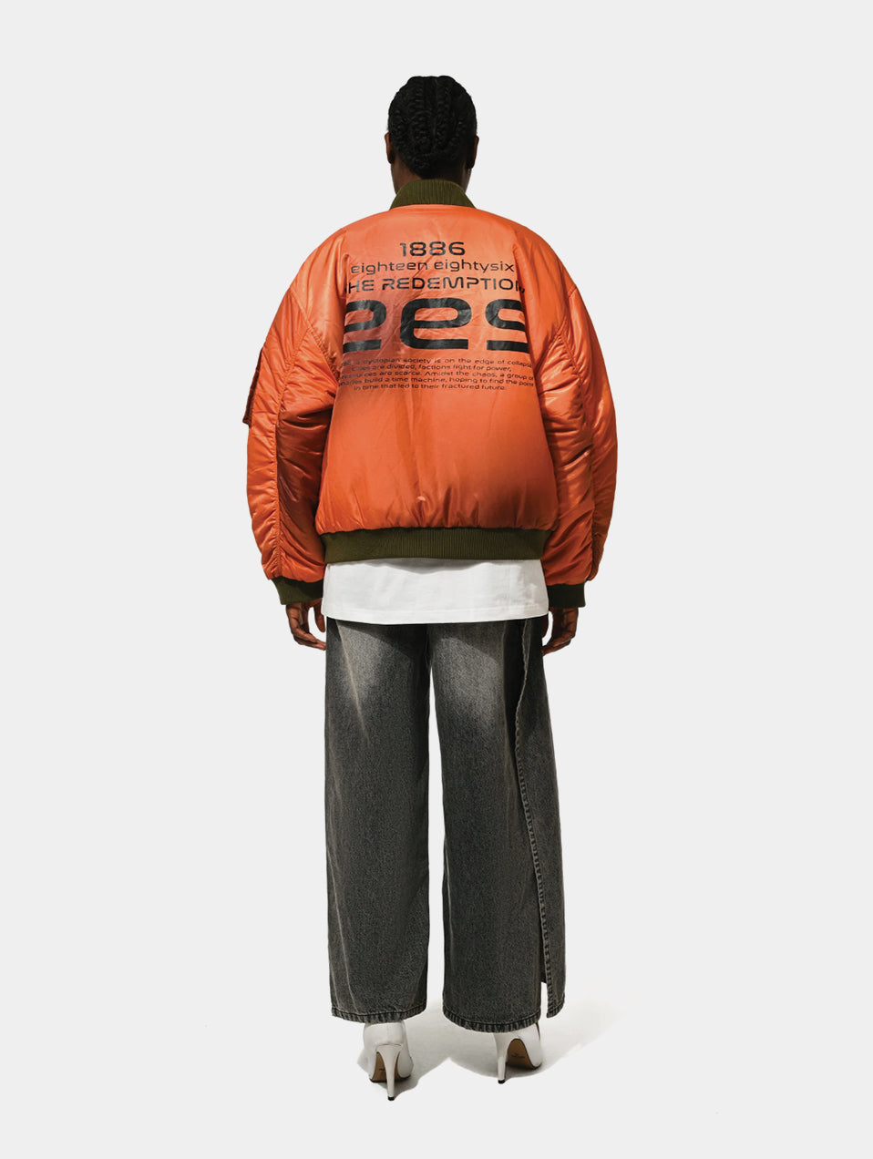 REVERSIBLE BOMBER - GREEN/ ORANGE