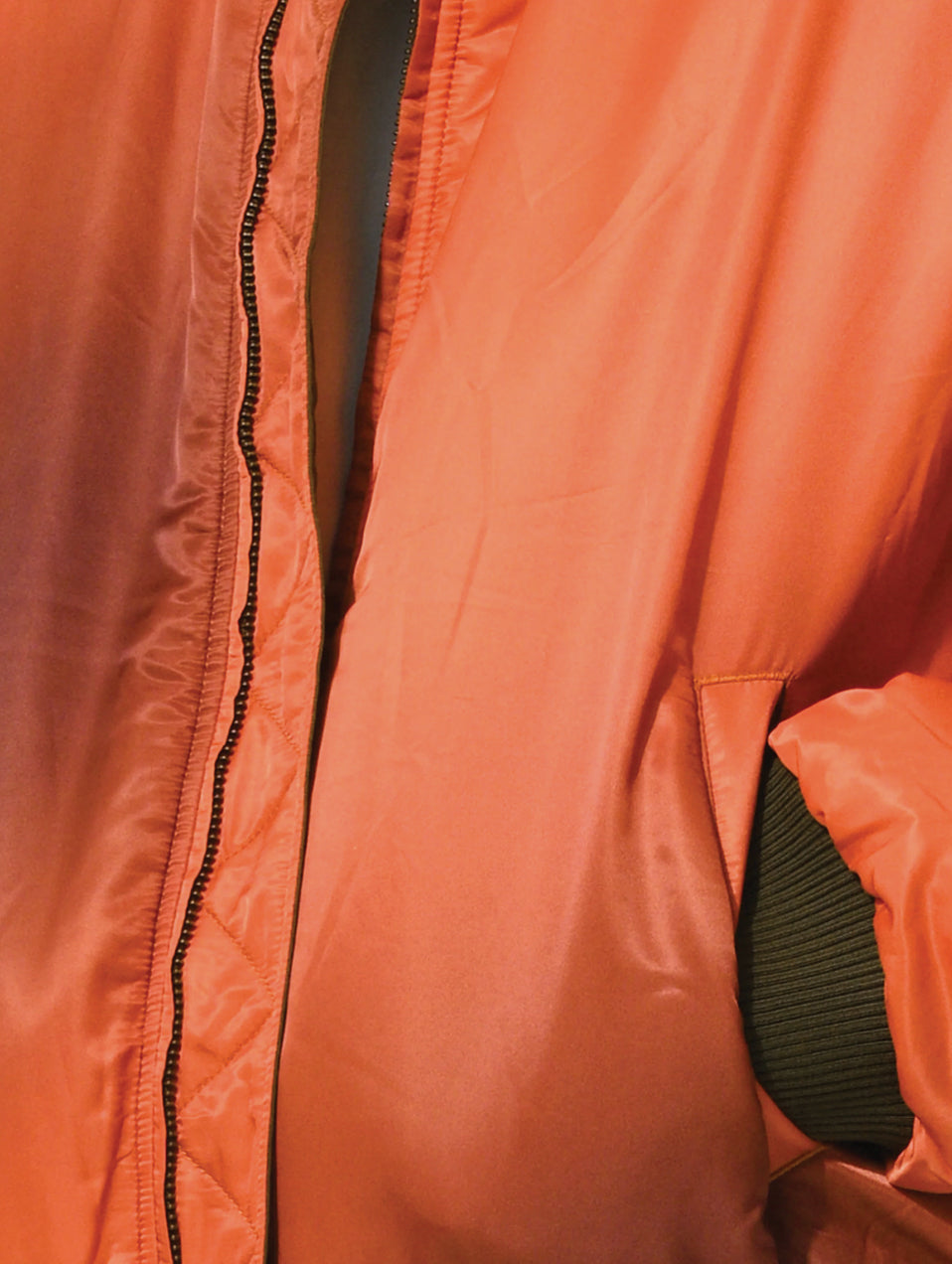 REVERSIBLE BOMBER - GREEN/ ORANGE
